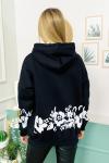 148723 Baskili Kapsonlu Sweatshirt